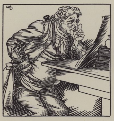 Illustration till The Essays of Elia av Charles Lamb (litho) av A. Garth Jones