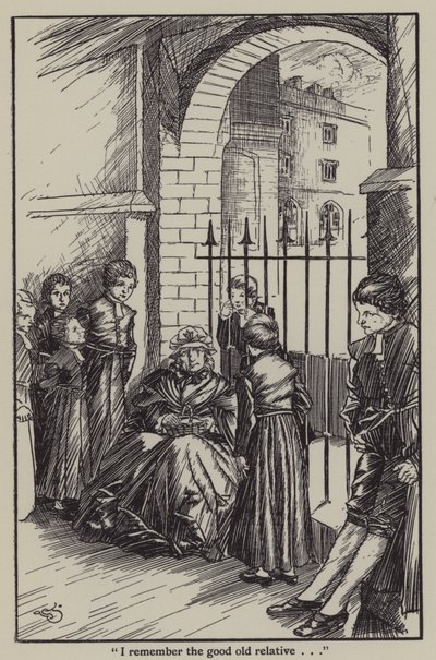Illustration till The Essays of Elia av Charles Lamb (litho) av A. Garth Jones