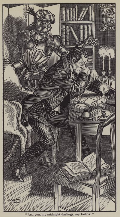 Illustration till The Essays of Elia av Charles Lamb (litho) av A. Garth Jones