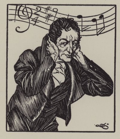 Illustration till The Essays of Elia av Charles Lamb (litho) av A. Garth Jones