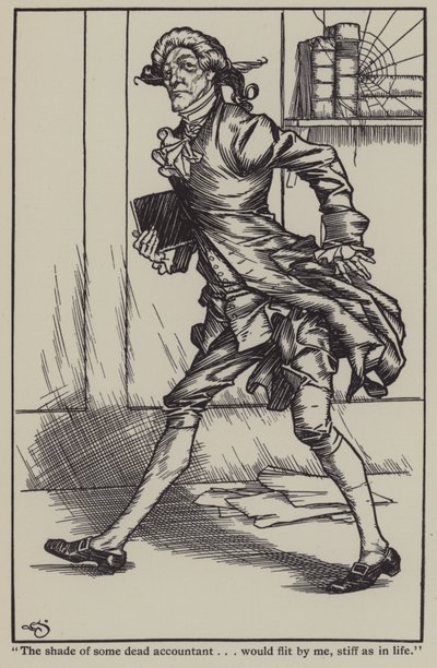 Illustration till The Essays of Elia av Charles Lamb (litho) av A. Garth Jones