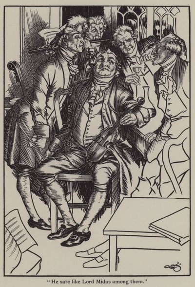 Illustration till The Essays of Elia av Charles Lamb (litho) av A. Garth Jones
