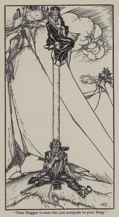 Illustration till The Essays of Elia av Charles Lamb (litho) av A. Garth Jones