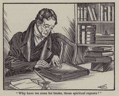 Illustration till The Essays of Elia av Charles Lamb (litho) av A. Garth Jones