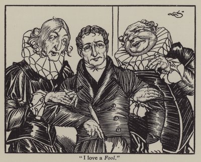 Illustration till The Essays of Elia av Charles Lamb (litho) av A. Garth Jones