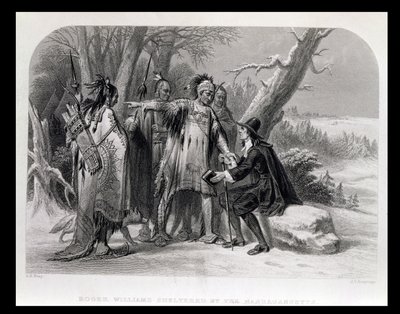 Roger Williams i ly af Narragansetts, 1636, fra 