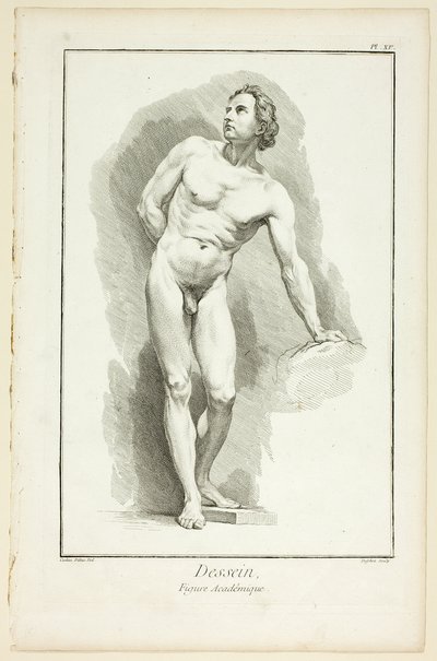 Design: Akademisk figur, från Encyclopédie av A. J. Defehrt