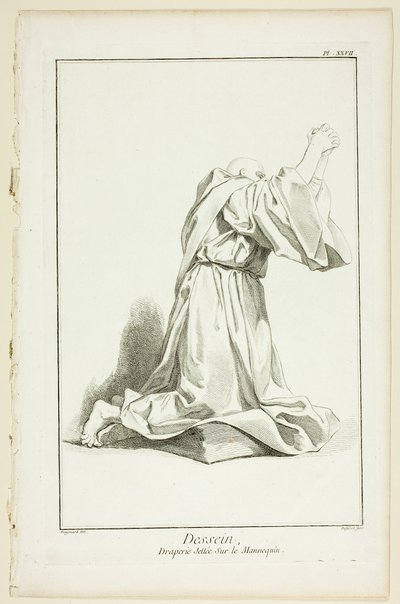 Design: Draperi Arranged On a Model, från Encyclopédie av A. J. Defehrt