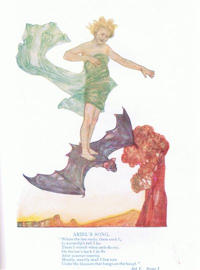 Ariels sång (The Tempest), från Tales from Shakespeare pub. av Ward Lock & Co Ltd av A. Jackson