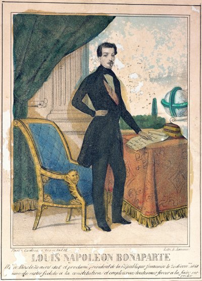 Louis-Napoleon Bonaparte (1808-73) framtida Napoleon III, ca 1849 av A. Jannin