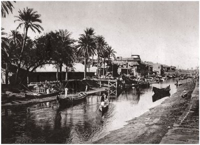 Ashar Creek som leder till Shatt al-Arab, Basra, Irak, 1925. av A. Kerim