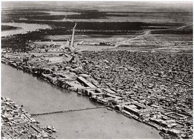 Bagdad från ett flygplan, Irak, 1925 av A. Kerim
