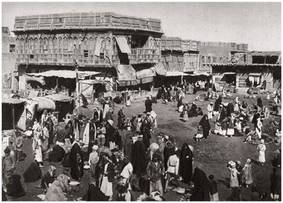 Market al Dijaj-marknaden, Basra, Irak, 1925. av A. Kerim