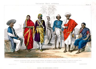 Kaukasisk ras, hinduer, 1800-1900. av A. Portier