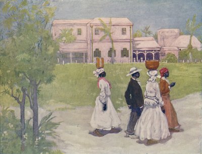 Svart går till jobbet, Barbados, 1916 av A. S. Forrest