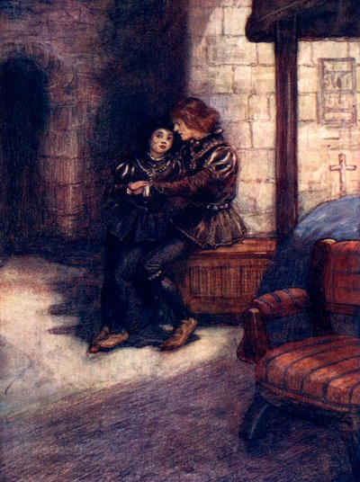 Dagarna verkade väldigt långa och trista för de två små pojkarna, c1483, 1905. av A. S. Forrest