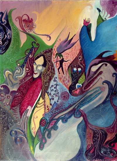 Fantasy (olja på duk) av A. Sandeman