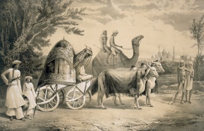 Harem Carriage of the King of Delhi, från "Voyages in India", pub. av Smith, Elder und Co., 1858 av A. Soltykoff