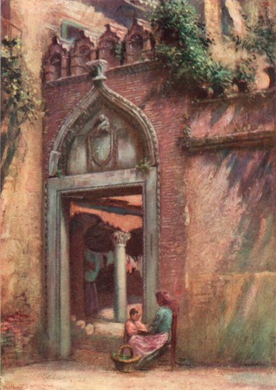 Ingången till Cortile of the Ca" Amadi av A. Trevor Haddon