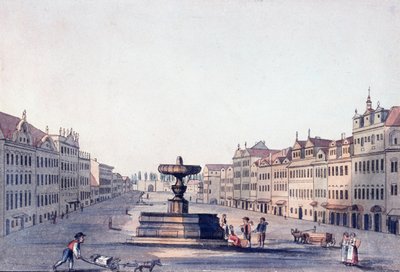 Hästmarknad, ca 1810 av A. and Berka, Johann Gustav