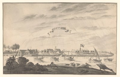 Utsikt över Demak The Mak (titel på objekt) av A. de Nelly (possibly)