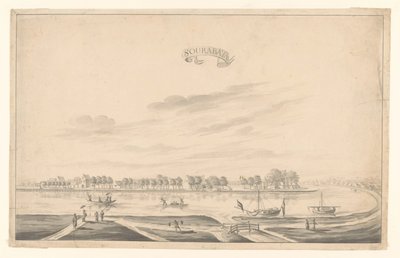 Utsikt över Surabaya Sourabaya (titel på objekt) av A. de Nelly (possibly)