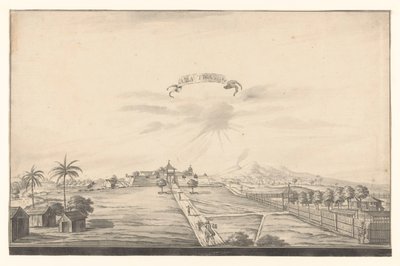 Utsikt över fästningen Salatiga Salatiga (titel på objekt) av A. de Nelly (possibly)