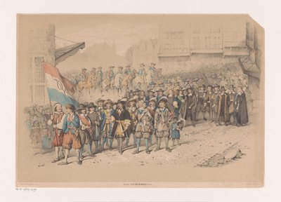 Historisk procession med anledning av V.O.C. av A. van Groeneveldt