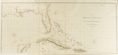Karta över Västindien och Spanska Dominions i Nordamerika av Aaron Arrowsmith