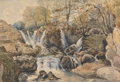 Vattenkvarn och vattenfall av Aaron Edwin Penley