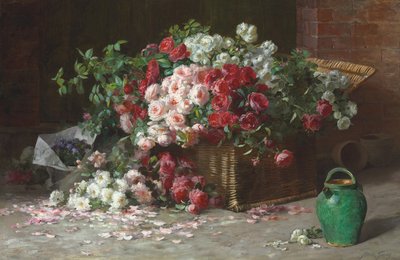 Basket of Roses, ca 1890 (olja på duk) av Abbott Fuller Graves