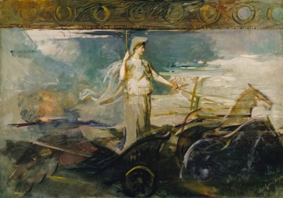 Minerva i en vagn av Abbott Handerson Thayer
