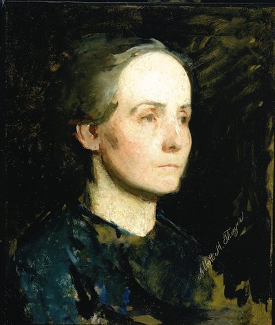Porträtt av en kvinna (Miss Gertrude Bloede) av Abbott Handerson Thayer