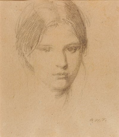 Porträtt av konstnärens dotter Mary av Abbott Handerson Thayer