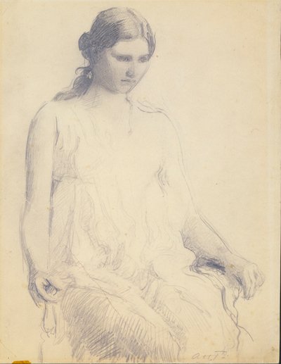 Studie av en ung kvinna av Abbott Handerson Thayer