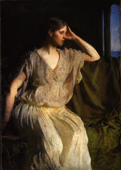 Kvinna i grekisk klänning, ca 1894 av Abbott Handerson Thayer
