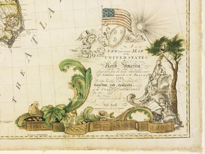 Amerikas första nationella karta, 1784 av Abel Buell