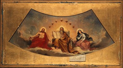 Franska: Le Père éternel, le Christ et la Vierge av Abel de Pujol