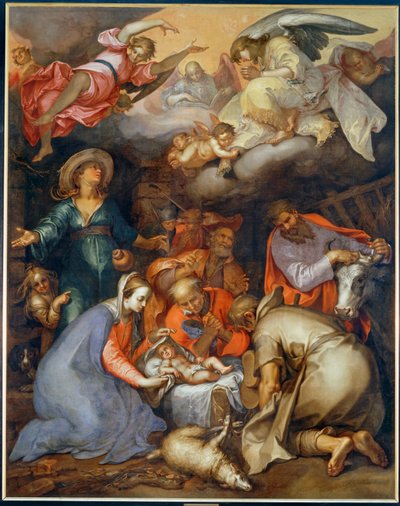 Adoration des bergers... av Abraham Bloemaert