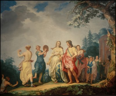Amaryllis och Mirtillo av Abraham Bloemaert