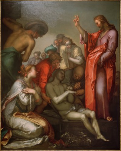 Lasarus uppväckande av Abraham Bloemaert