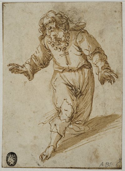 Knäböjande man av Abraham Bloemaert