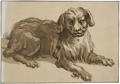 Långhårig hund av Abraham Bloemaert