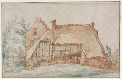 Bondens stuga (recto) av Abraham Bloemaert