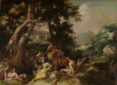 Johannes Döparen predikar av Abraham Bloemaert