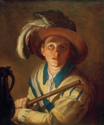 Flöjtspelare av Abraham Bloemaert