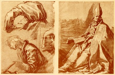 De fyra evangelisterna och den helige Ambrosius av Abraham Bloemaert