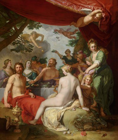 Gudarnas fest vid Peleus och Thetis bröllop av Abraham Bloemaert