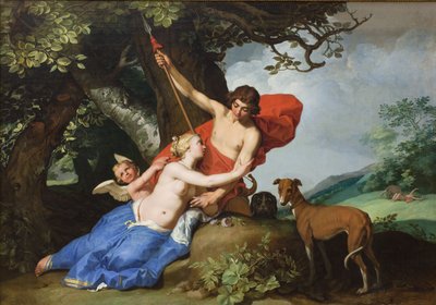 Venus och Adonis av Abraham Bloemaert