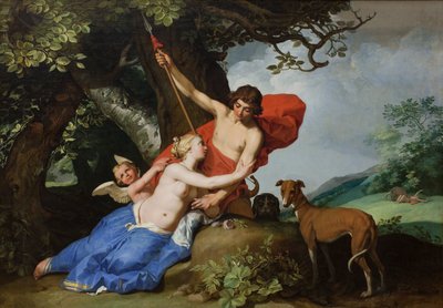 Venus och Adonis av Abraham Bloemaert